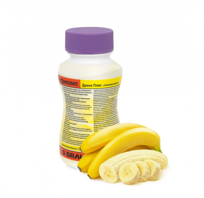 Нутрикомп Дринк Плюс банановый 200 мл. в пластиковой бутылке купить оптом в Симферополе