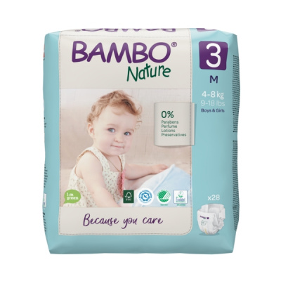 Эко-подгузники Bambo Nature 3 (4-8 кг), 28 шт купить оптом в Симферополе